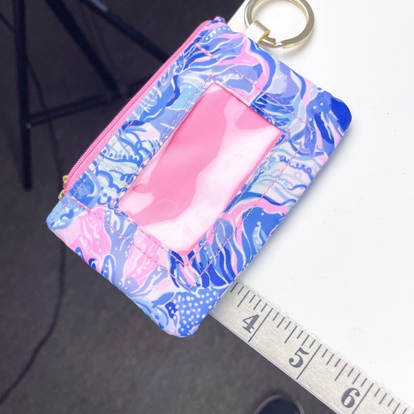 Lilly Pulitzer ID Card Keychain Zip Pouch Case Wallet - Picture 7 of 8